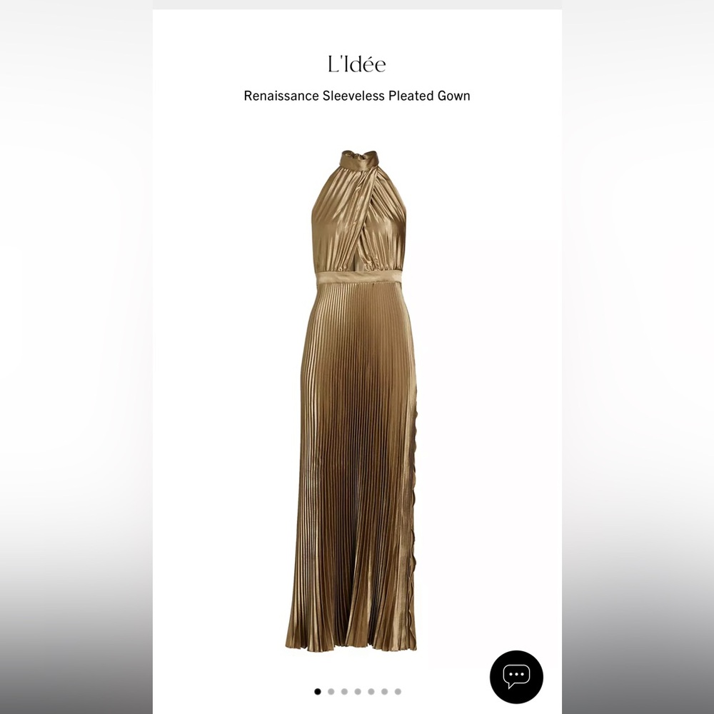 Renaissance Split Gown in Gold XS